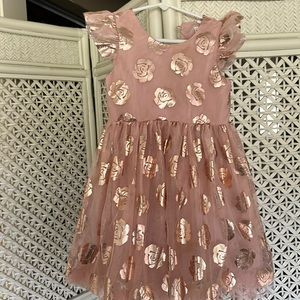 Max studio pink gold dress